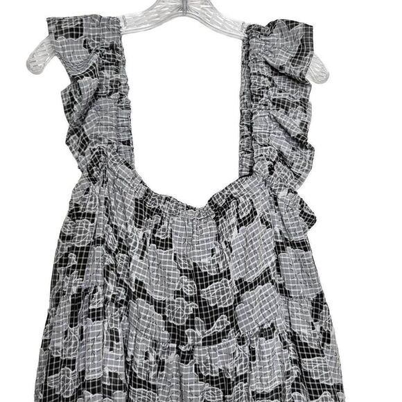 Crown & Ivy Tiered Ruffle Burnout Sleeveless Swing Mini Dress Size XL - Picture 3 of 11